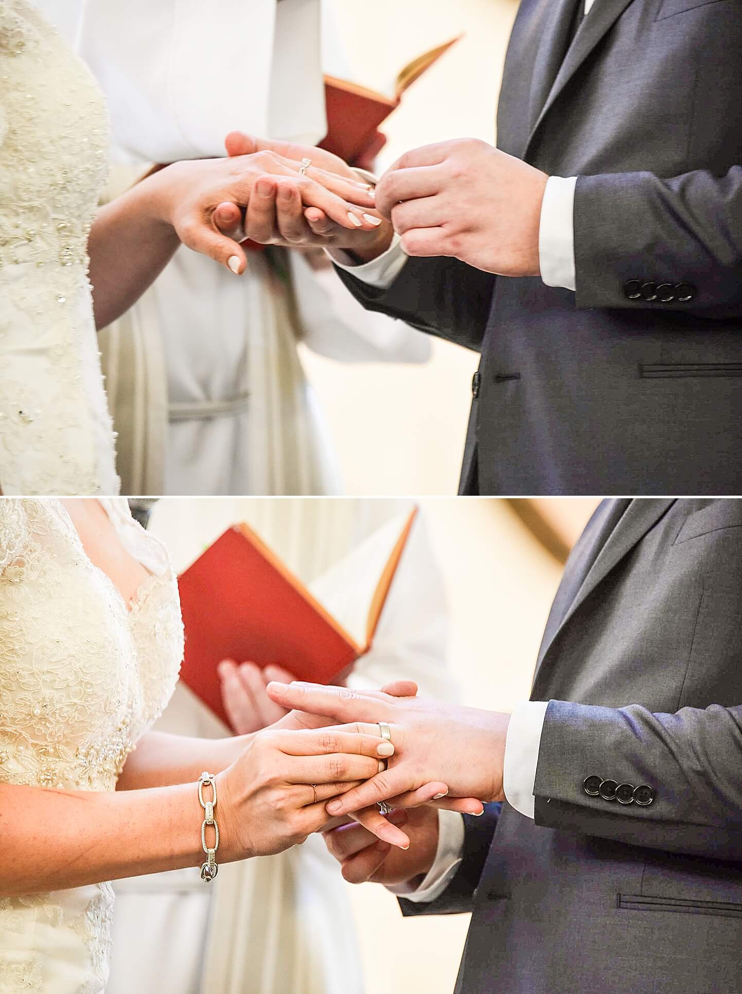 Detail photos of wedding rings exchange | By Baca Raton Wedding Photographer | White House Wedding Photography
