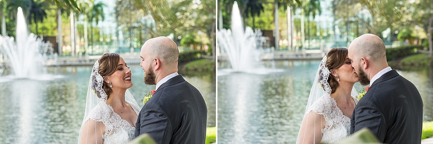 Photo of bride & groom at Lakeside Terrace Boca Raton | Photo by Boca Wedding Photographer