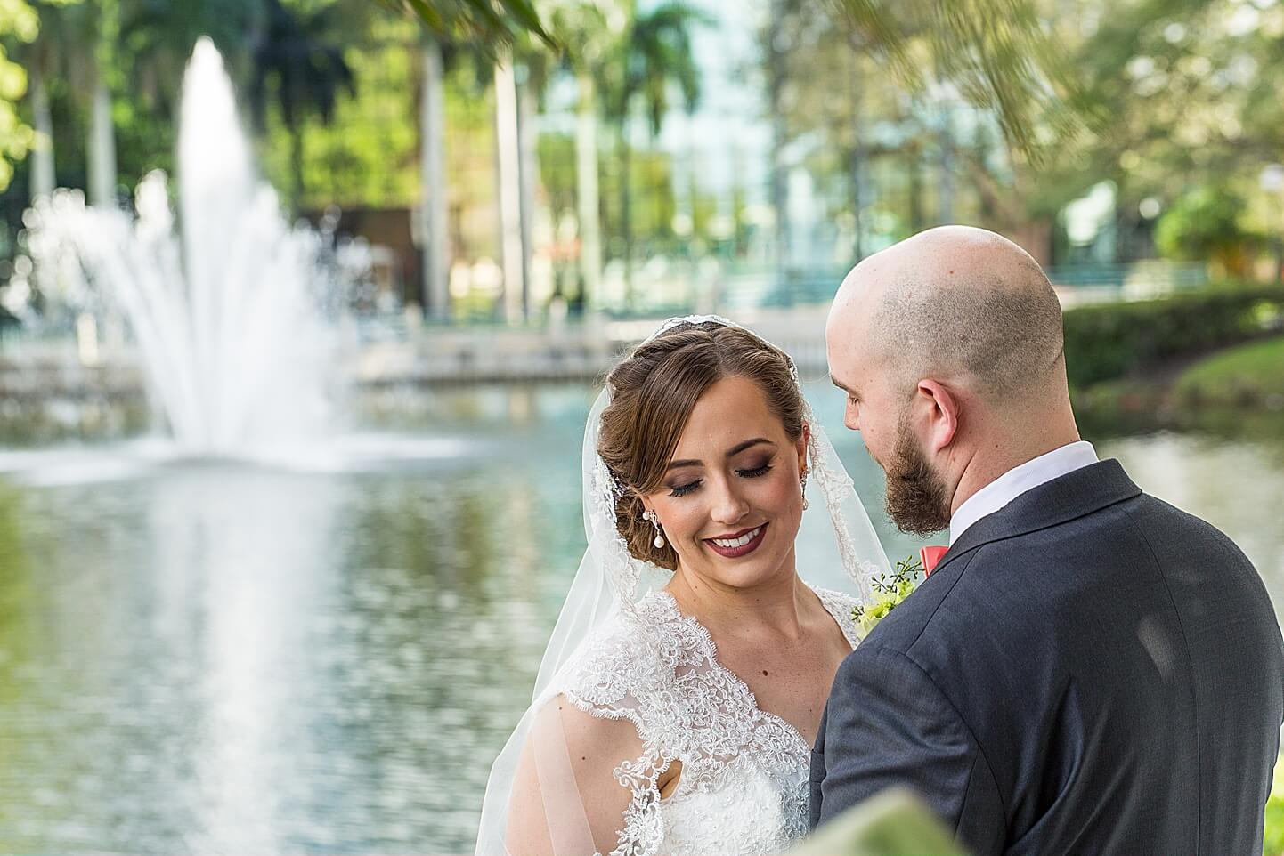 Photo of bride & groom at Lakeside Terrace Boca Raton | Photo by Boca Wedding Photographer