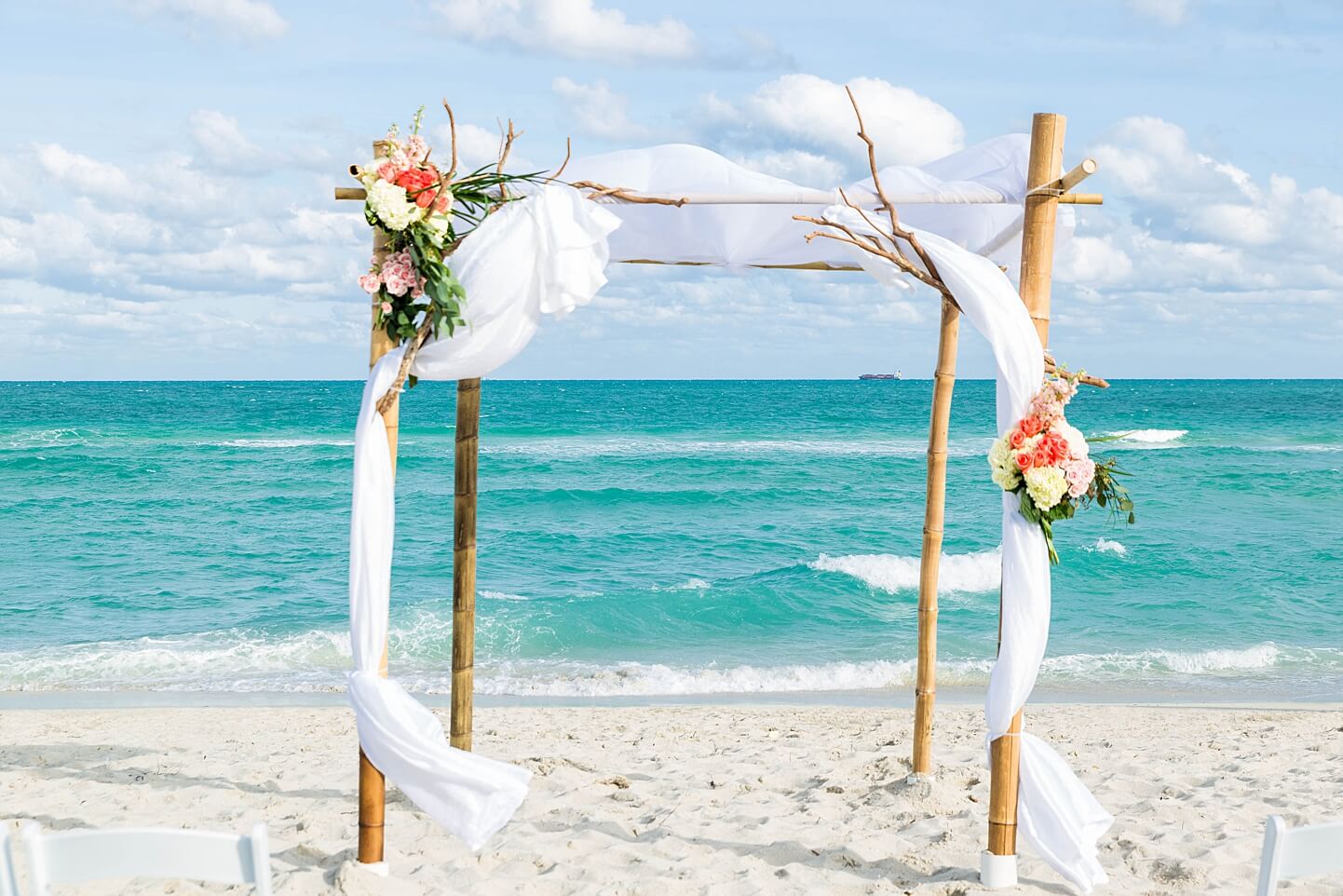 Photo of a chuppah Miami Beach wedding venue by White House Wedding Photography