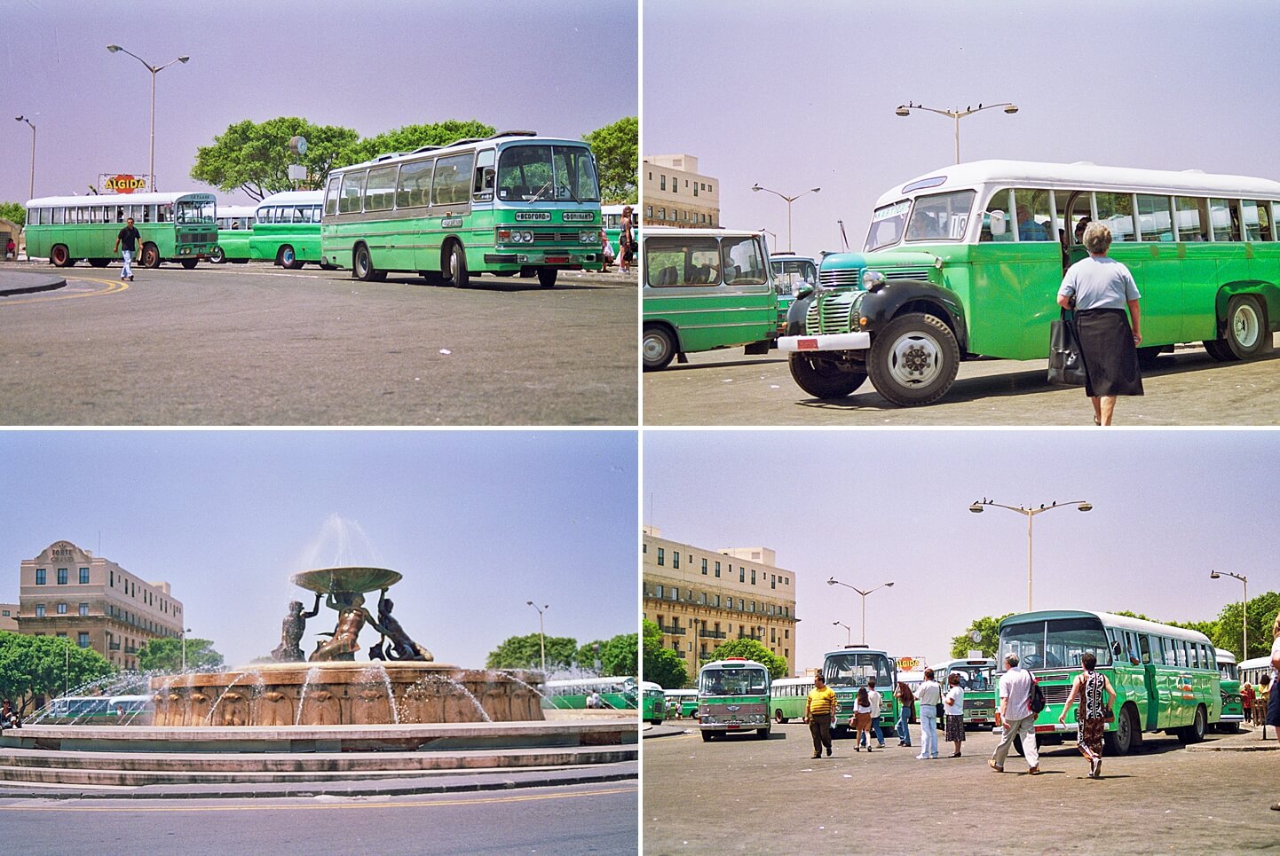 Photo collage of busses in Valletta, Malta by Wedding Photographer Antonio Crutchley | White House Wedding Photography