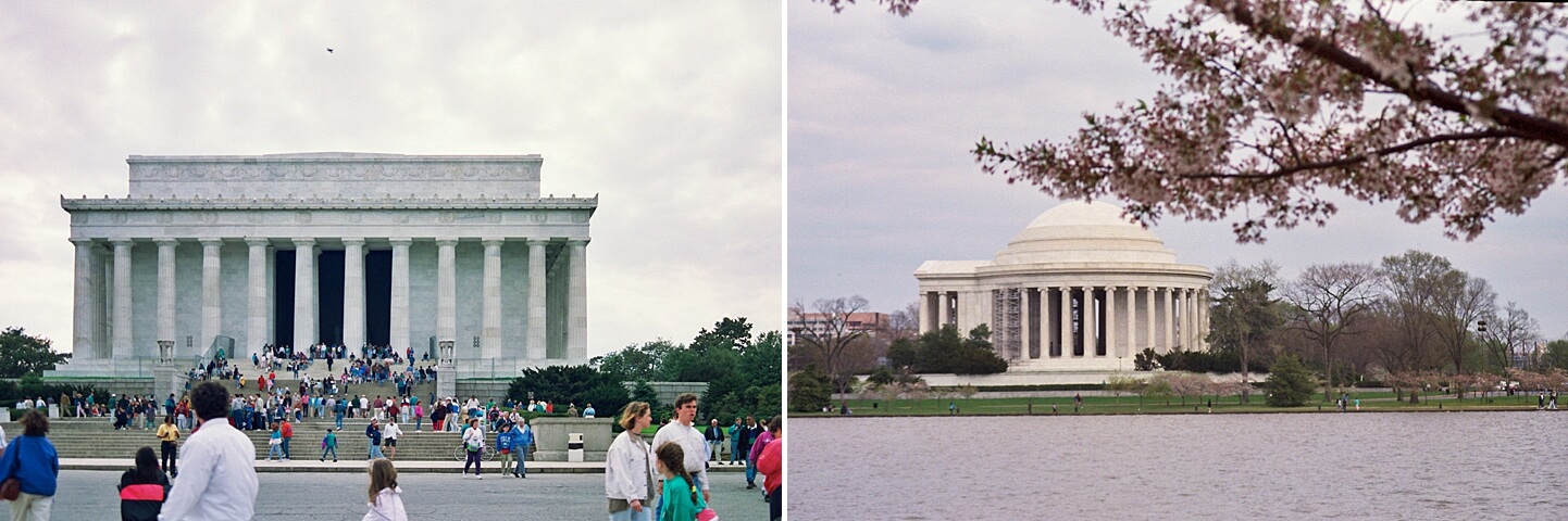 Photos of the Lincoln & Thomas Jefferson Memorial in Washington DC by Wedding Photographer Antonio Crutchley | White House Wedding Photography