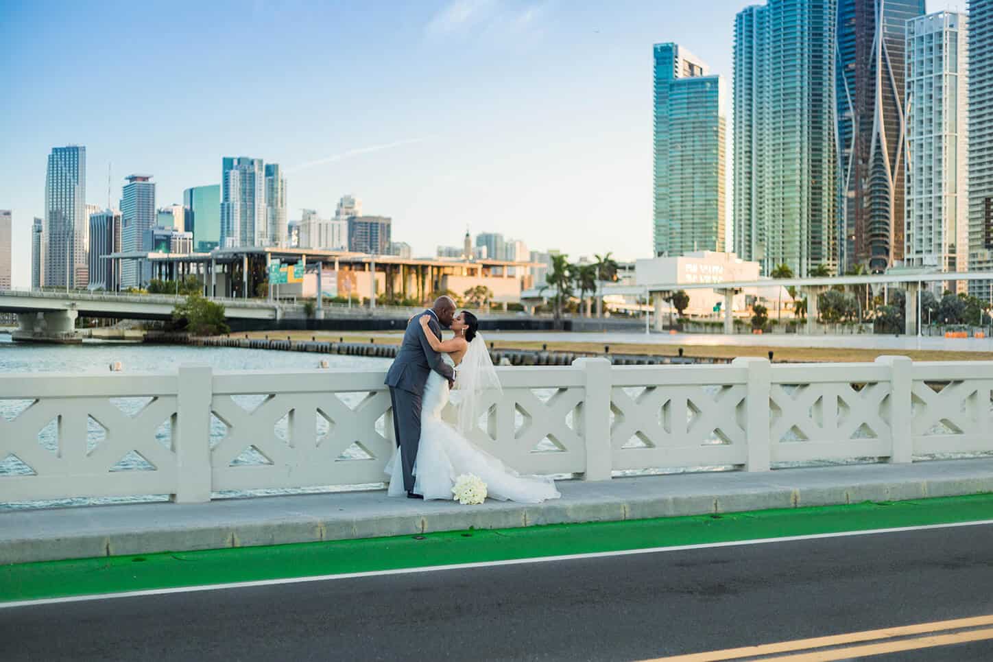 My accomplishments blog post featured image of newlywed couple downtown Miami | | White House Wedding Photography