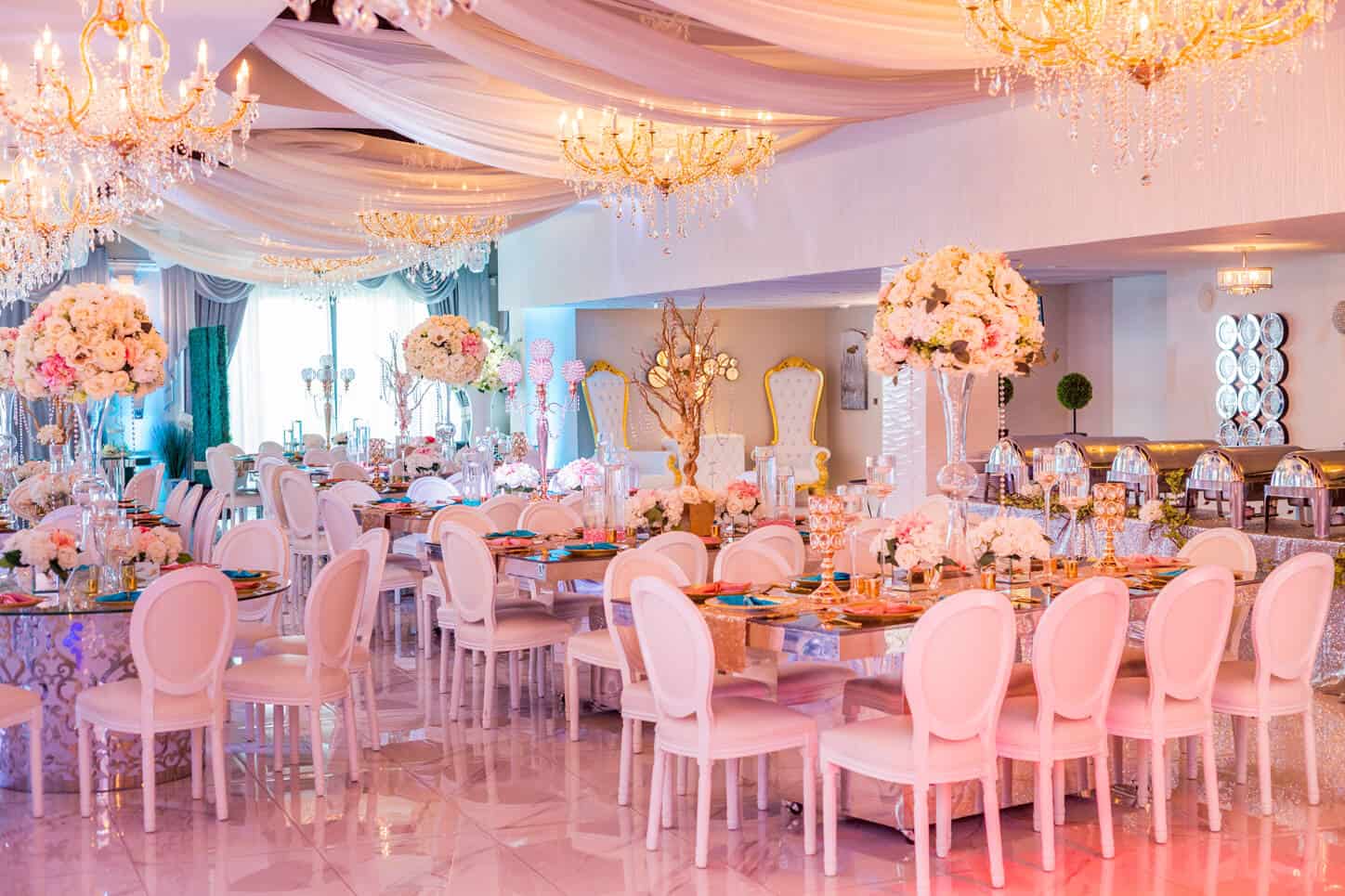 photo of wedding venue up lighting done by wedding vendor designer | Photo by White House Wedding Photography