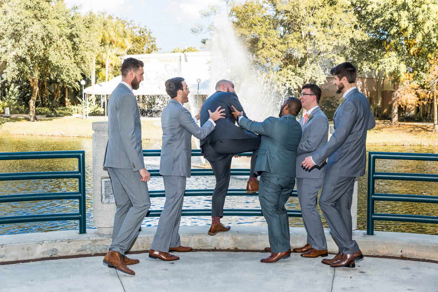 Wedding Party Photo of the Groom and Groomsmen